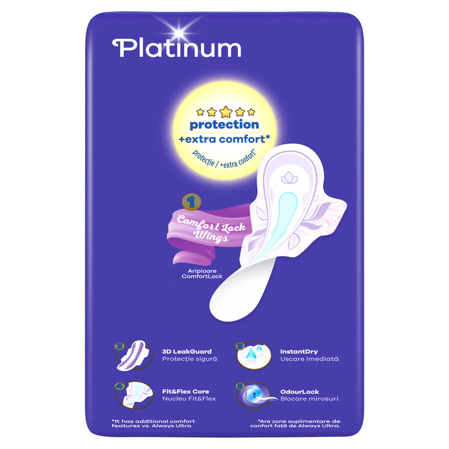 Always Platinum, compresas higiénicas con alas, talla 2, Super, 26 unidades