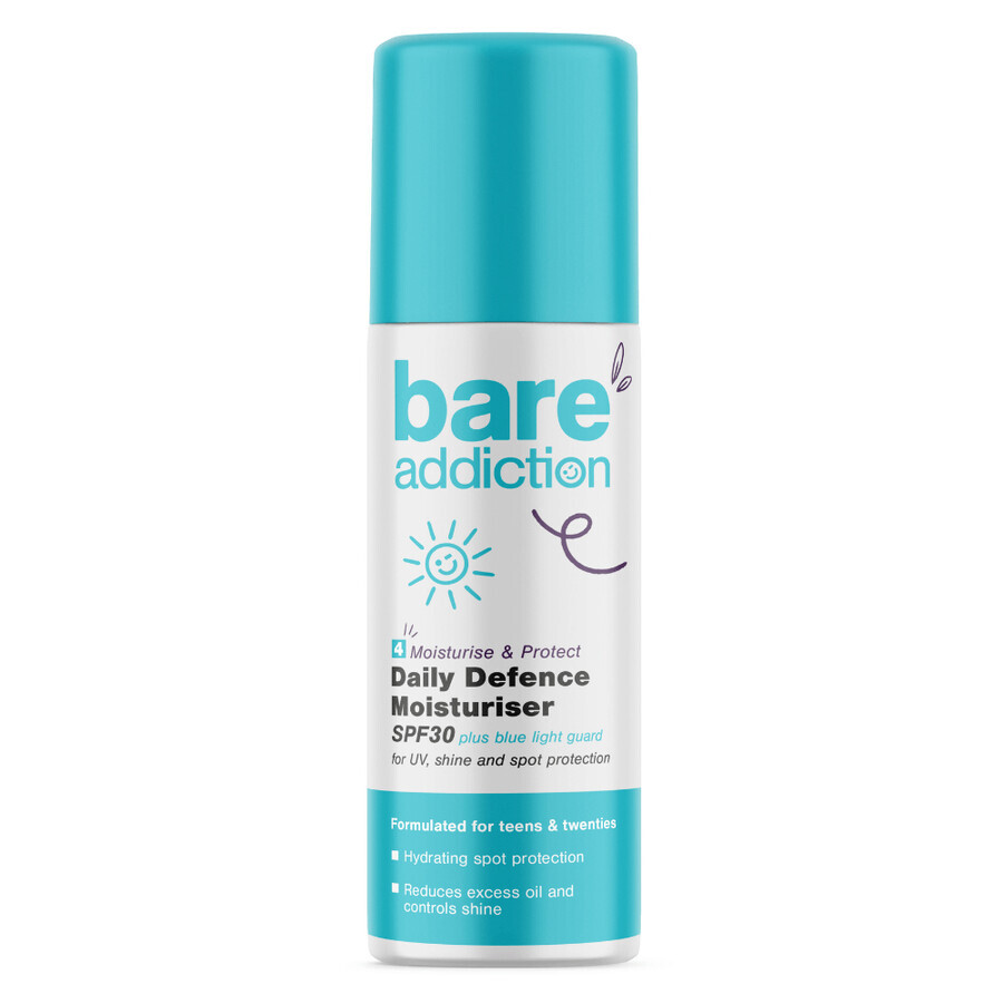 Bare Addiction Daily Defense Moisturise, vochtinbrengende crème voor overdag, SPF 30, 50 ml