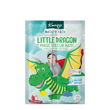 Kneipp Nature Kids Dragon Force, sal de baño mágica bicolor para niños, fruta del dragón, 2 x 20 g