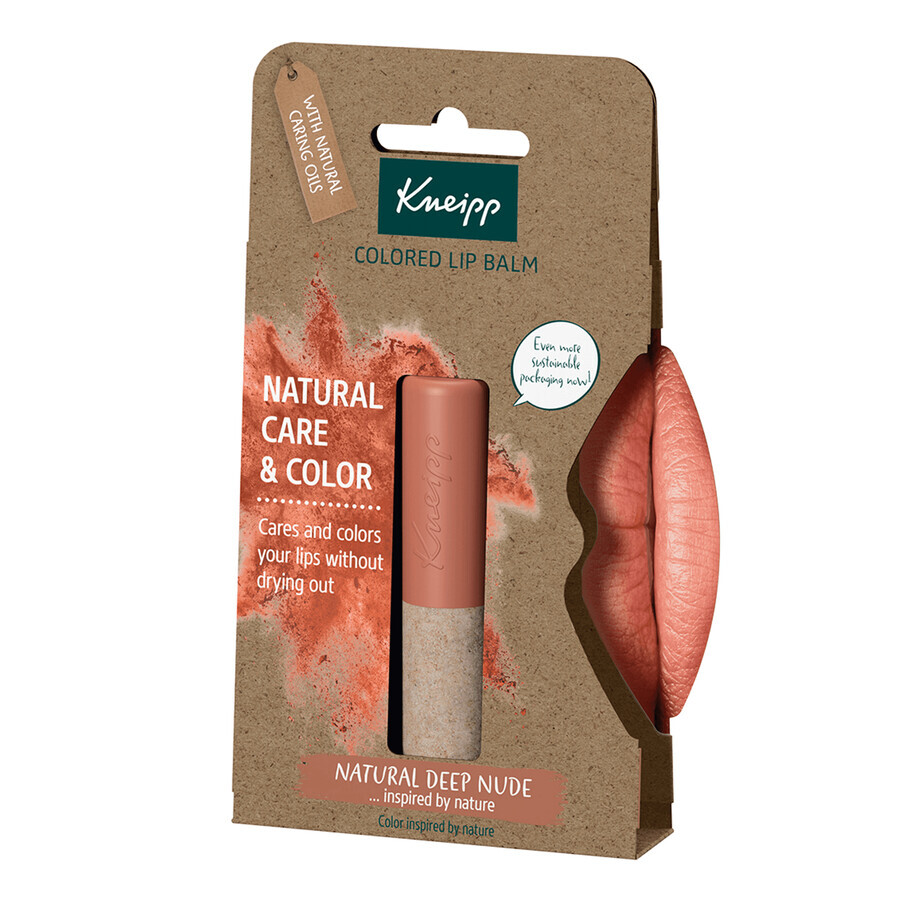 Kneipp Natural Care&Color, bálsamo labial colorante, natural deep nude, 3,5 g