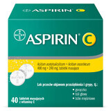 Aspirina C 400 mg + 240 mg, 40 comprimidos efervescentes