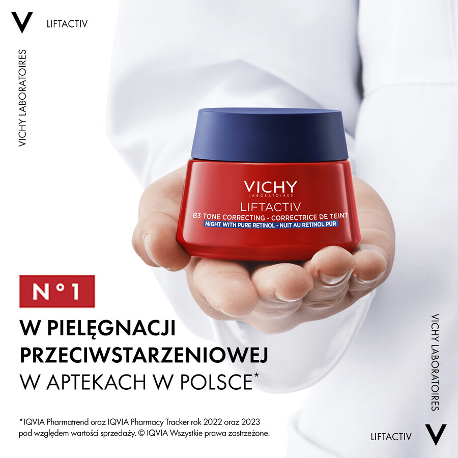 Vichy Liftactiv, cremă de noapte anti-pigmentare cu retinol pur și niacinamidă, 50 ml