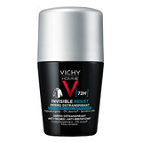 Vichy Homme Invisible Resist, antitraspirante roll-on per uomo, contro le macchie sui vestiti, 50 ml