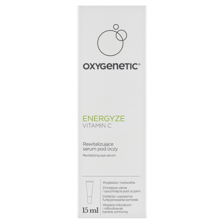 Oxygenetic Energyze Vitamina C, suero revitalizante para el contorno de ojos, 15 ml