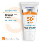 Pharmaceris S, crema facial protectora segura, desde el nacimiento, SPF 50+, 50 ml + Set, emulsión protectora solar, SPF 50+, 10 ml + crema, muestra gratis