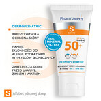 Pharmaceris S, crema facial protectora segura, desde el nacimiento, SPF 50+, 50 ml + Set, emulsión protectora solar, SPF 50+, 10 ml + crema, muestra gratis