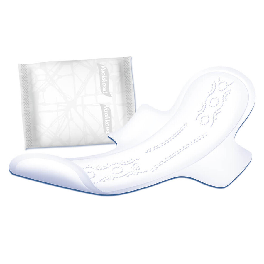 Vuokkoset Cotton, Night Wings sanitary napkins, Night Wings, 9 pieces