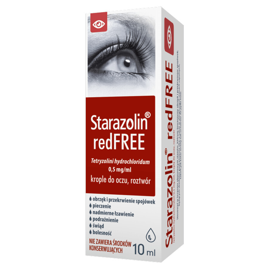 Starazolin redFREE 0,5 mg/ml, colirio en solución, 10 ml