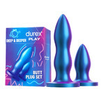 Durex Play Deep &amp; Deeper, set di plug anali, 2 pezzi