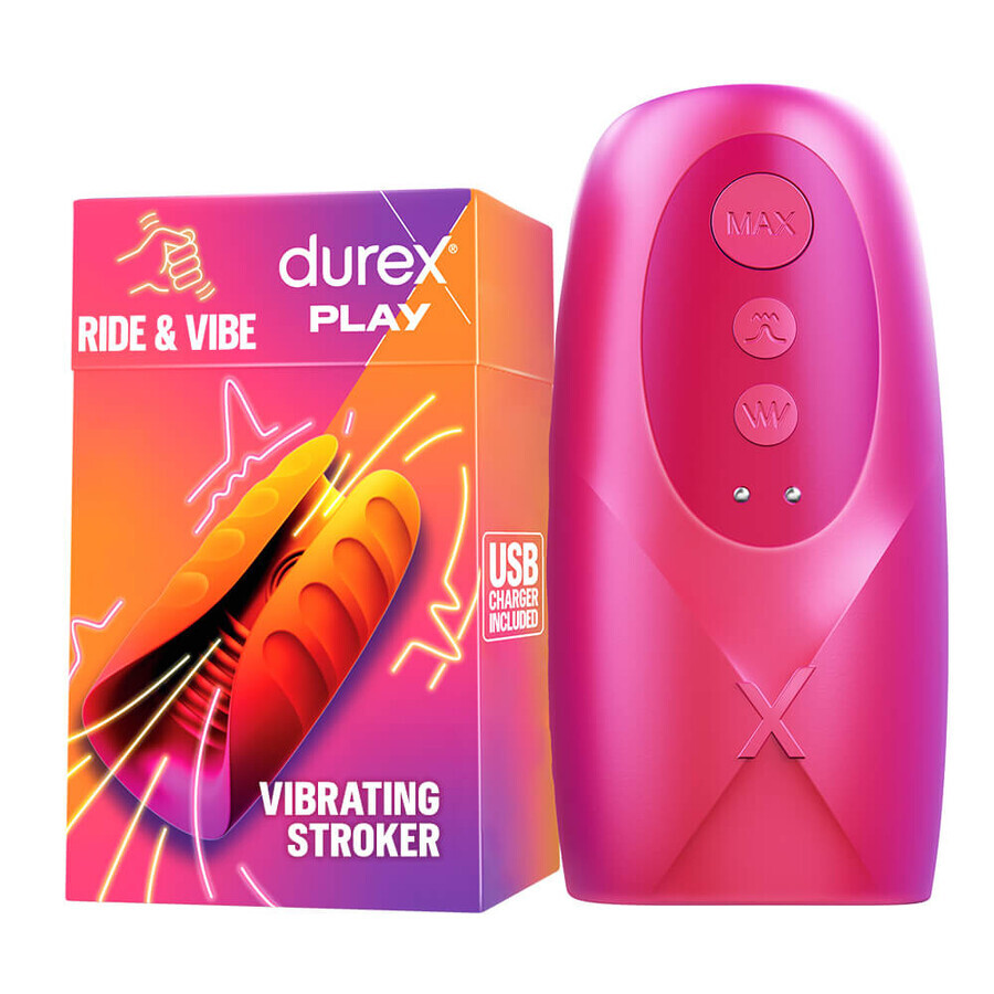 Durex Play Ride &amp; Vibe, un masturbador masculino vibrante con función de lamido