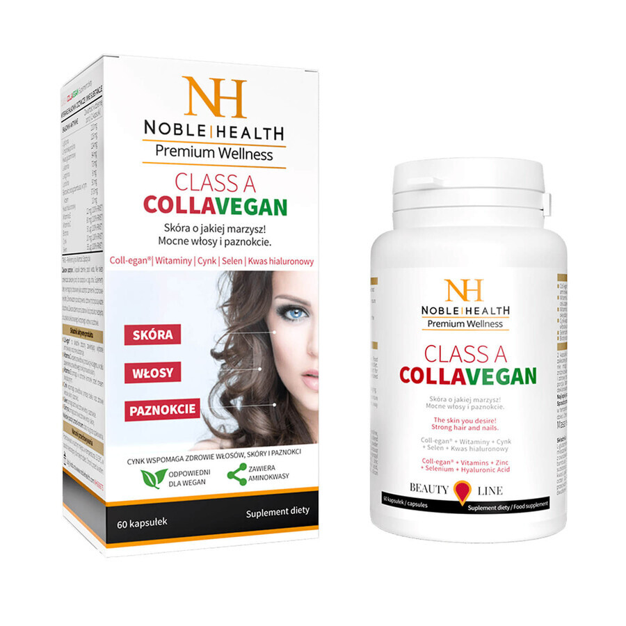 Set Collagene + Vitamina C Noble Health, 100 g + Classe A CollaVegan, 60 capsule