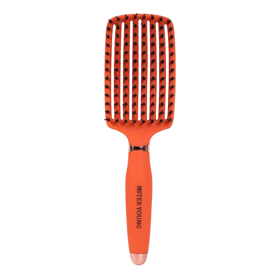 Sister Young, hair brush with natural hair, Ovia Apricot, 1 pc