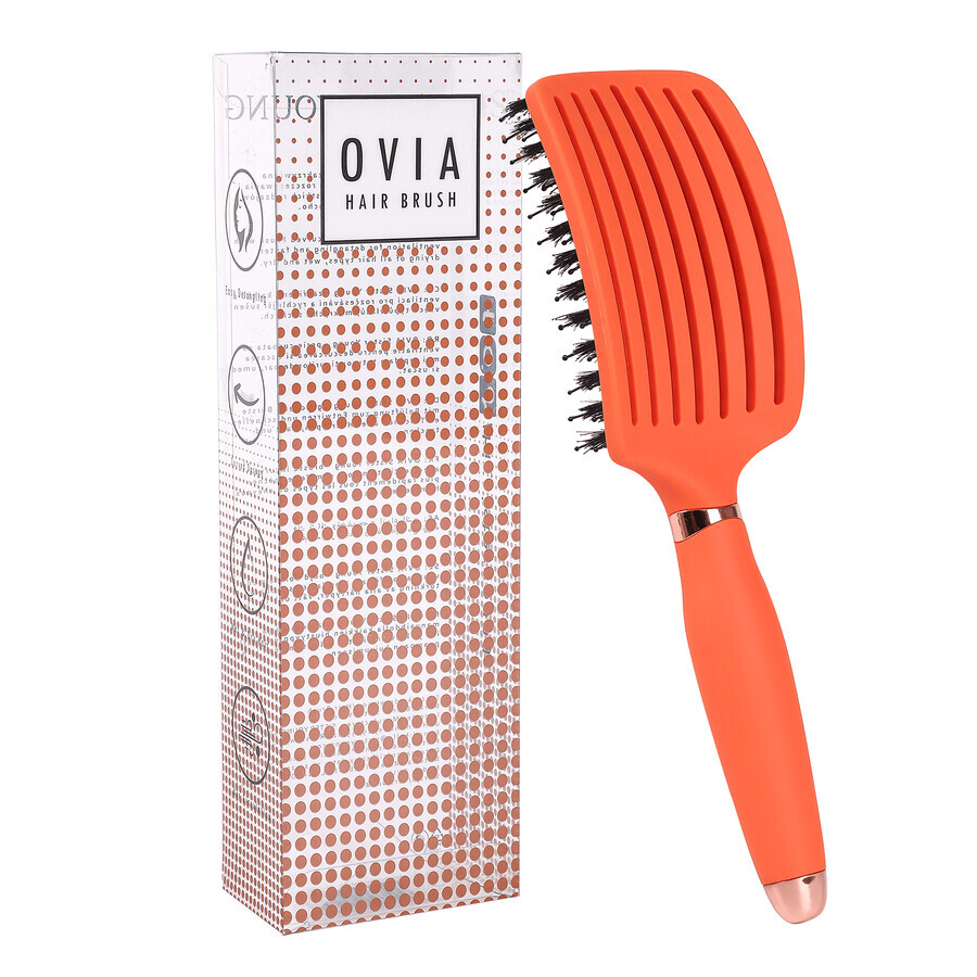 Sister Young, hair brush with natural hair, Ovia Apricot, 1 pc