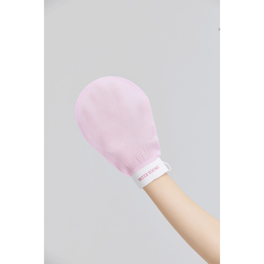 Sister Young Body Exfoliating Glove, Nova Pink, 1 pc