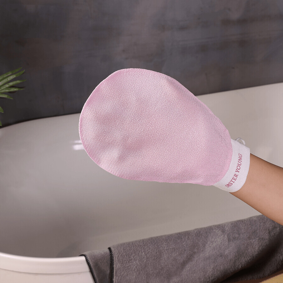 Sister Young Body Exfoliating Glove, Nova Pink, 1 pc