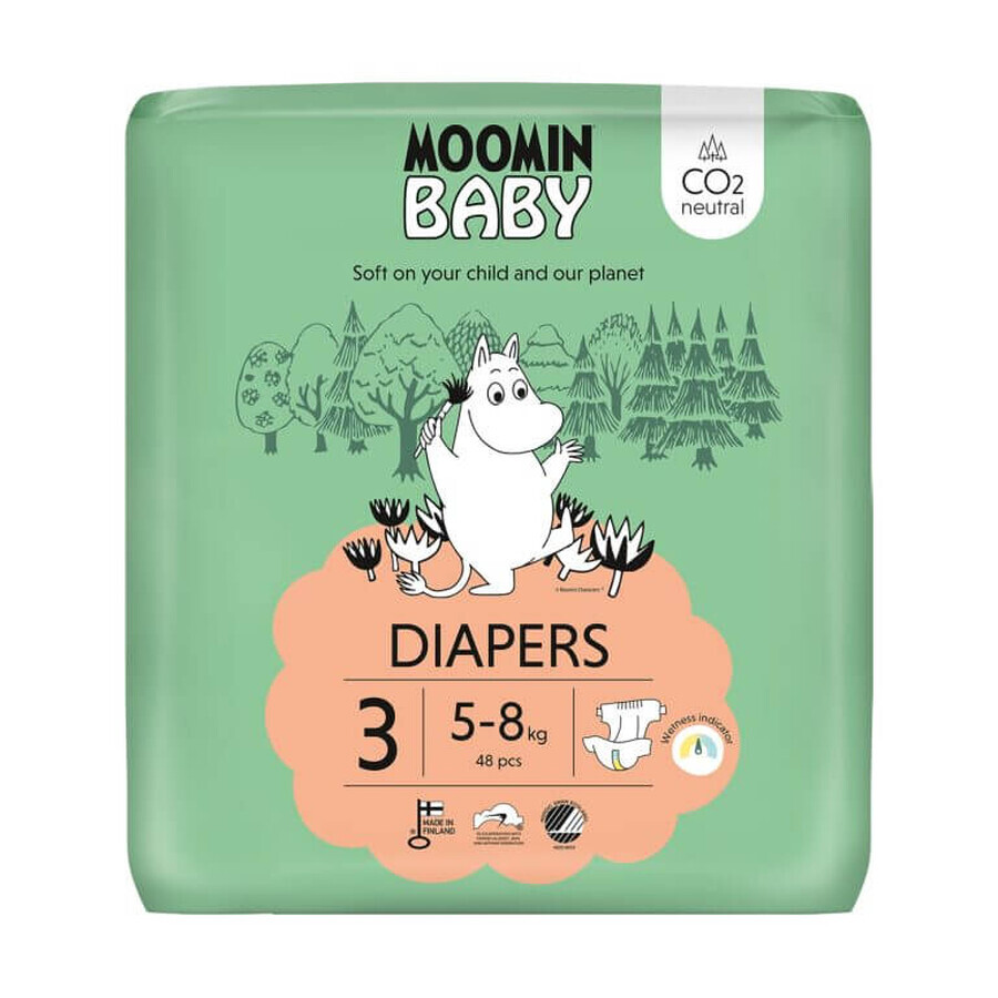 Moomin Baby, diapers, size 3, 5-8 kg, 48 pcs