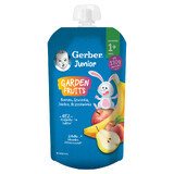 Gerber Junior Dessert in der Tube, Banane, Birne, Apfel, Pfirsich, ohne Zuckerzusatz, ab 1 Jahr, 110 g