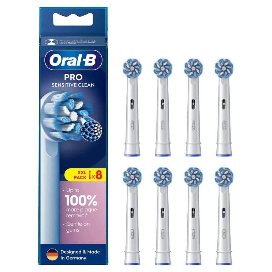 Oral-B Pro Sensitive Clean, vârfuri de schimb pentru periuța de dinți electrică, 8 bucăți