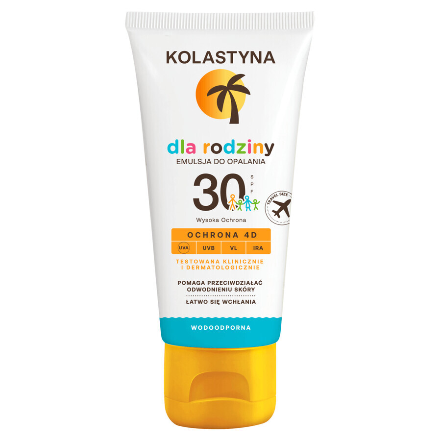 Kolastyna Family, emulsione solare, per bambini e adulti, SPF 30, 80 ml