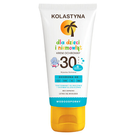 Kolastyna, crema de protección solar para niños y bebés, a partir de 6 meses, SPF 30, 75 ml