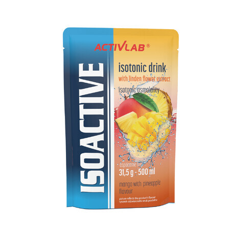 Activlab Isoactive, bebida isotónica concentrada, mango-piña, 20 sobres