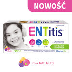 ENTitis para niños mayores de 3 años, sabor tutti frutti, 30 pastillas