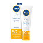 Nivea Sun Kids Protect &amp; Care set, spray protector para niños, SPF 50+, 200 ml + crema facial protectora, SPF 50, 50 ml + bronceador, SPF 30, 30 ml gratis