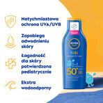 Nivea Sun Kids Protect & Care Set, Loción Solar 5en1, FPS 50+, 200 ml + Crema Antiedad con FPS 50, 50 ml + Loción Solar, FPS 30, 30 ml gratis