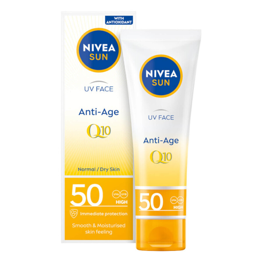 Nivea Sun Kids Protect & Care Set, Loción Solar 5en1, FPS 50+, 200 ml + Crema Antiedad con FPS 50, 50 ml + Loción Solar, FPS 30, 30 ml gratis