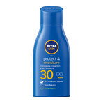 Nivea Sun Kids Protect &amp; Care set, spray protector para niños, SPF 50+, 200 ml + loción para después del sol prolongando el bronceado, 200 ml + loción solar, SPF 30, 30 ml gratis