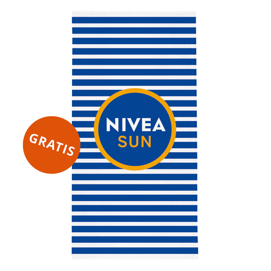 Nivea Sun Kids Protect & Care set, loción solar protectora para niños 5en1, FPS 50+, 50 ml +v crema antiedad de alta protección, FPS 50, 50 ml + toalla de playa gratis