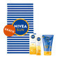 Nivea Sun Kids Protect &amp; Care set, loci&#243;n solar protectora para ni&#241;os 5en1, FPS 50+, 50 ml +v crema antiedad de alta protecci&#243;n, FPS 50, 50 ml + toalla de playa gratis