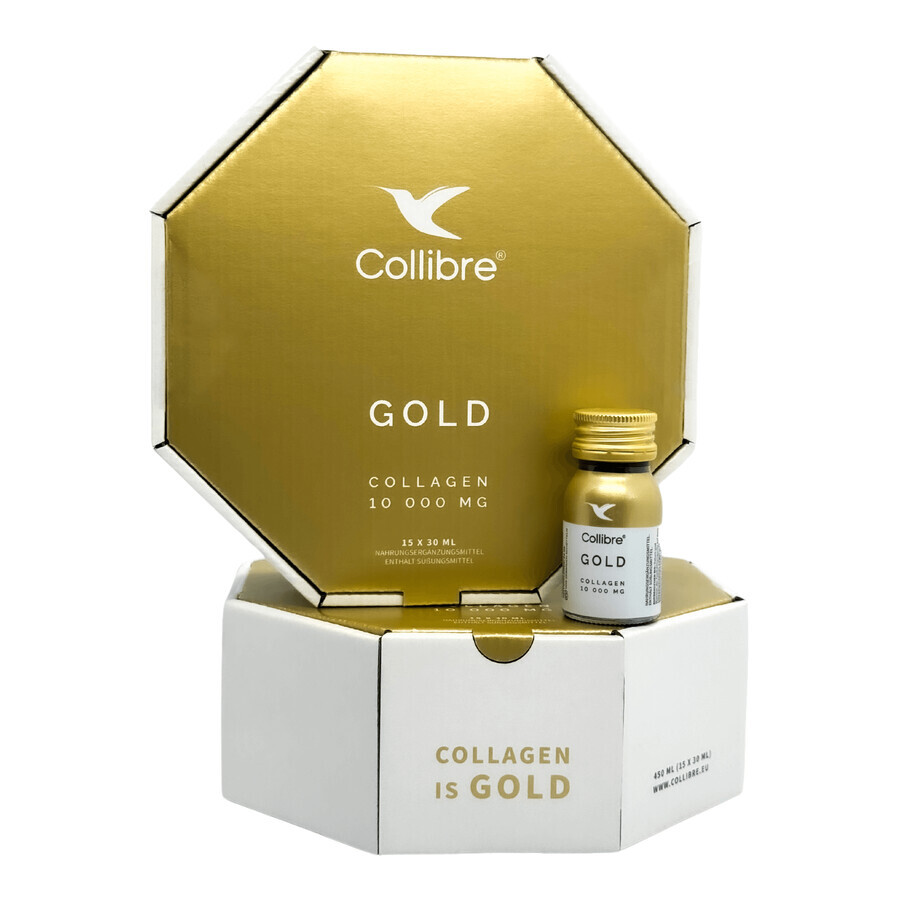 Collibre Gold Shot, Collagen 10000 mg, 30 ml x 15 pieces