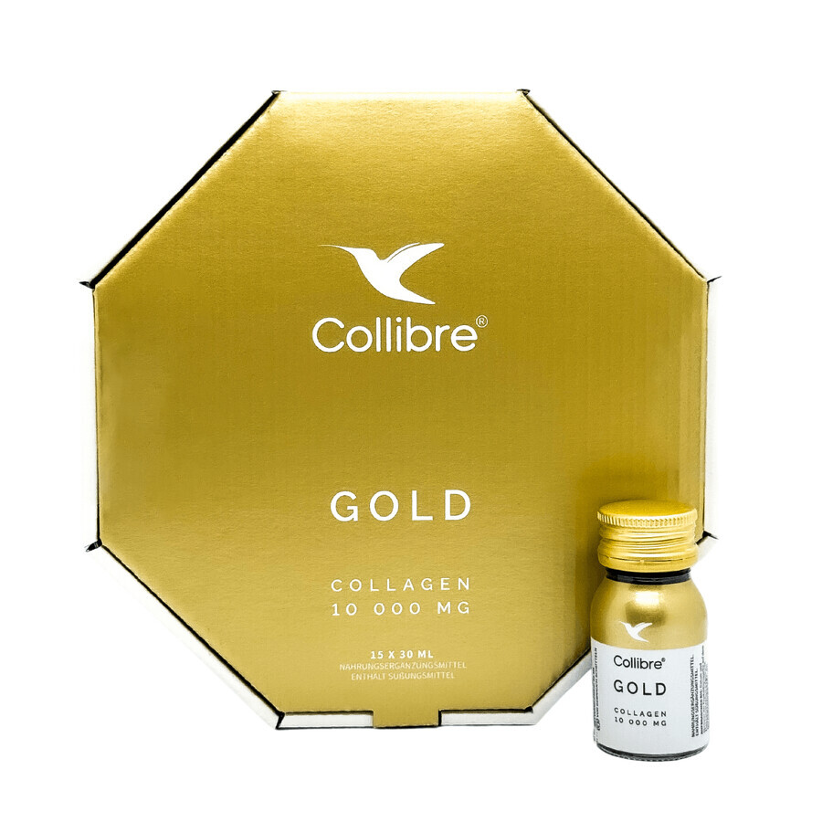 Collibre Gold Shot, Collagen 10000 mg, 30 ml x 15 pieces