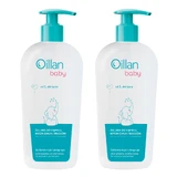 Oillan Baby Set, 3 in 1 bath, body and hair gel, from the first day of life, 2 x 750 ml