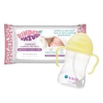 Set Kinder by Nature, wet wipes, 56 pieces + B.Box, bottle with straw, Gelato Banana Split, 240 ml