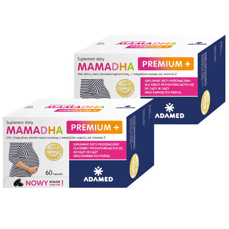 Set MamaDHA Premium+, 2 x 60 cápsulas