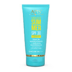 Apis Hello Summer set, zonnebad emulsie met cacaoboter, SPF 30, 200 ml + gezicht zonnecrème, SPF 30, 50 ml + gratis "Love your skin" tasje