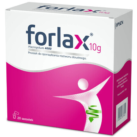 Forlax 10 g, polvo para solución oral, 20 sobres