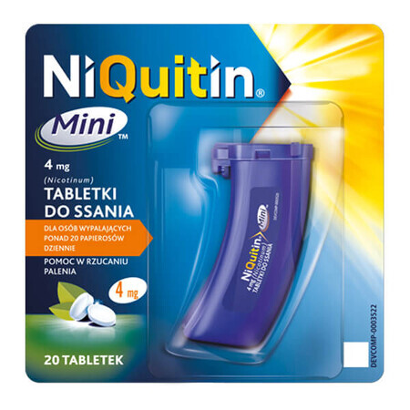 NiQuitin Mini 4 mg, 20 pastillas para chupar