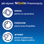 NiQuitin Transparent 7 mg/ 24h, sistem transdermic, plasture, 7 bucăți 