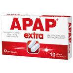 Apap Extra 500 mg + 65 mg, 10 filmomhulde tabletten