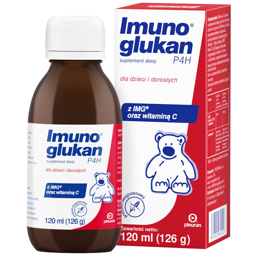 Imunoglukan P4H, jarabe para niños y adultos, 120 ml