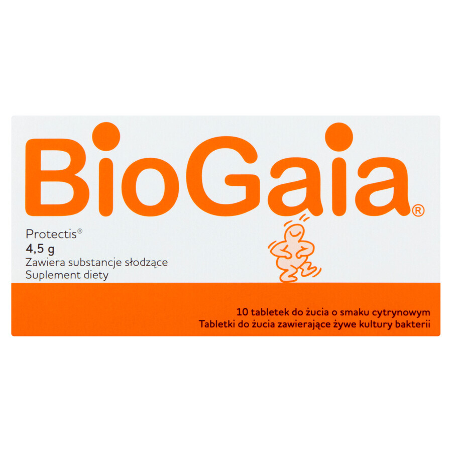 BioGaia Protectis, sabor limón, 10 comprimidos masticables