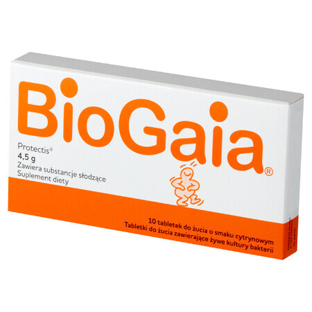 BioGaia Protectis, sabor limón, 10 comprimidos masticables