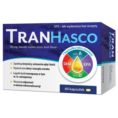 Aceite de pescado Hasco 500 mg, 60 cápsulas