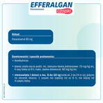 Efferalgan 80 mg, supositorios rectales, 10 piezas