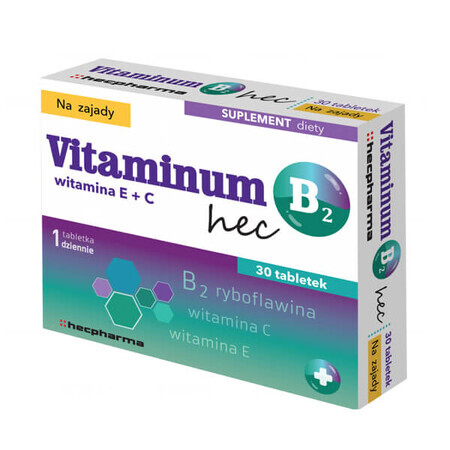 Vitaminum B2 Hec, 30 tablets