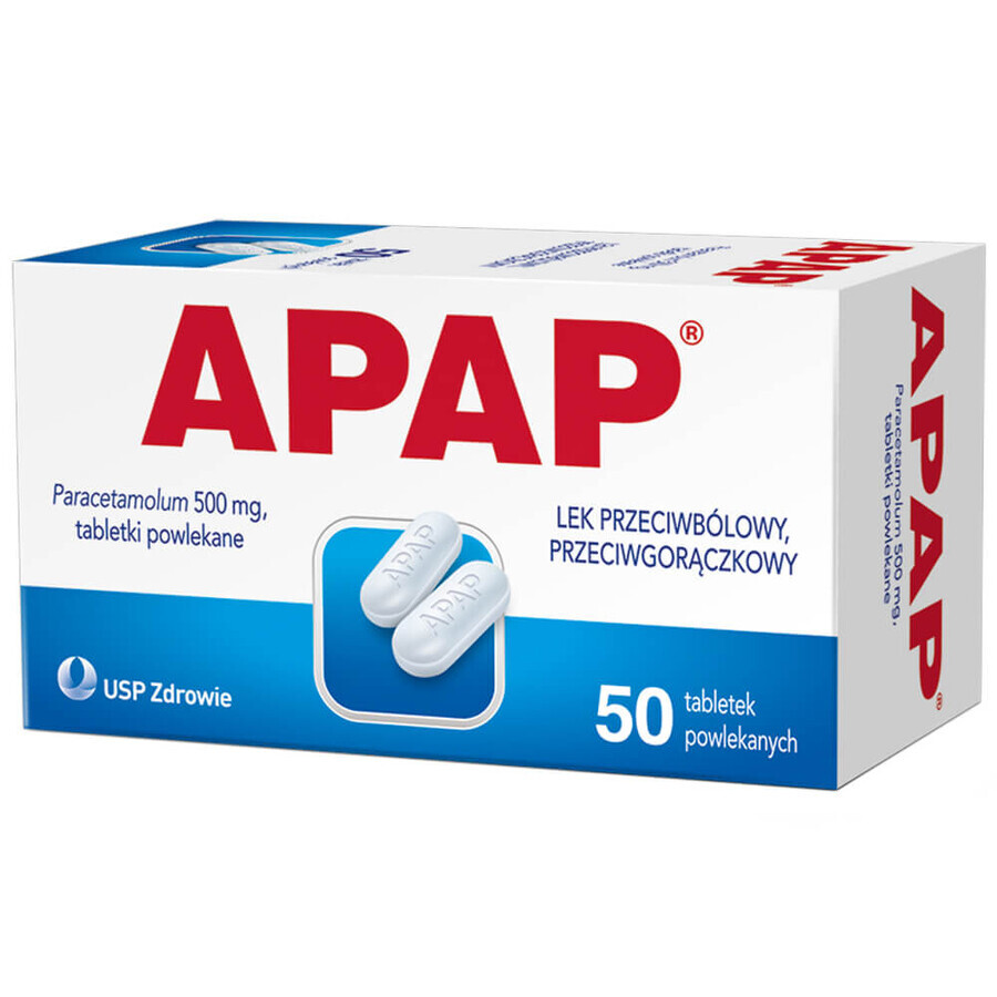 Apap 500 mg, 50 Filmtabletten