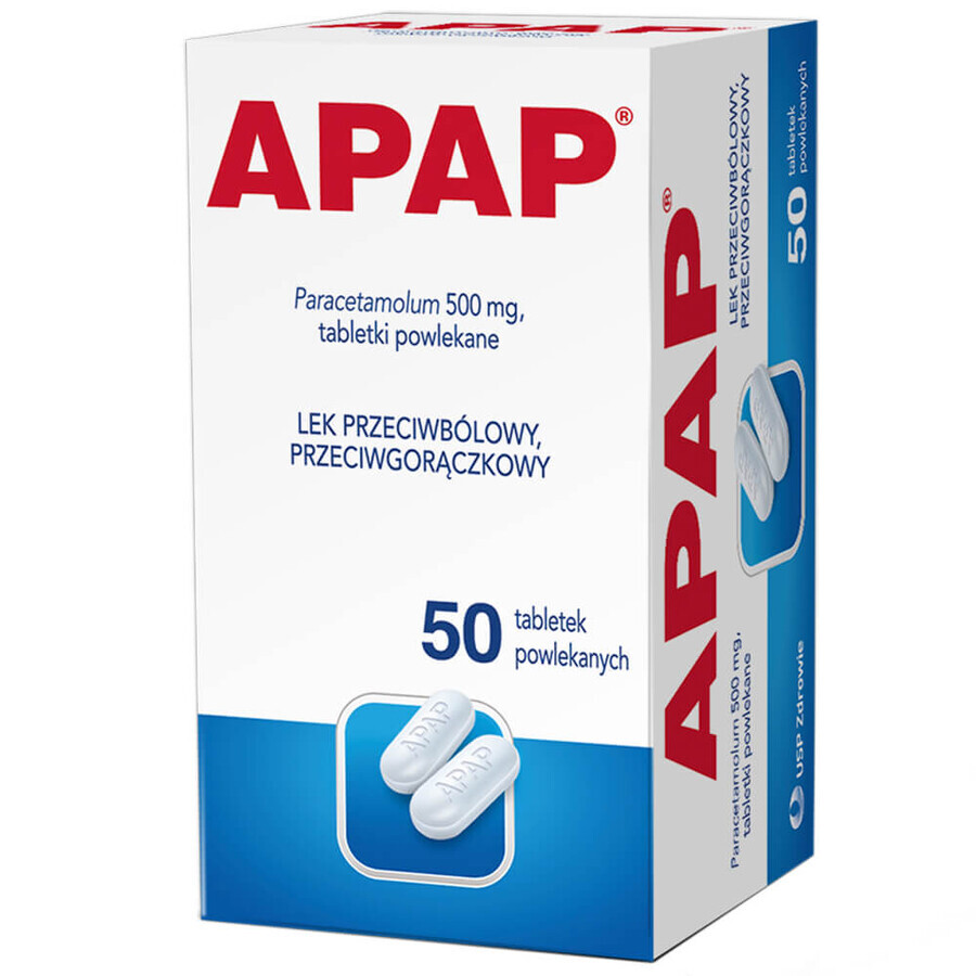 Apap 500 mg, 50 Filmtabletten